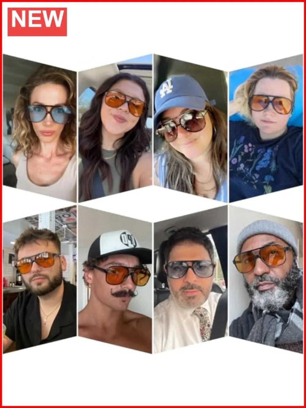 Large Classic 70s Aviator Sunglasses for Women Men UV400